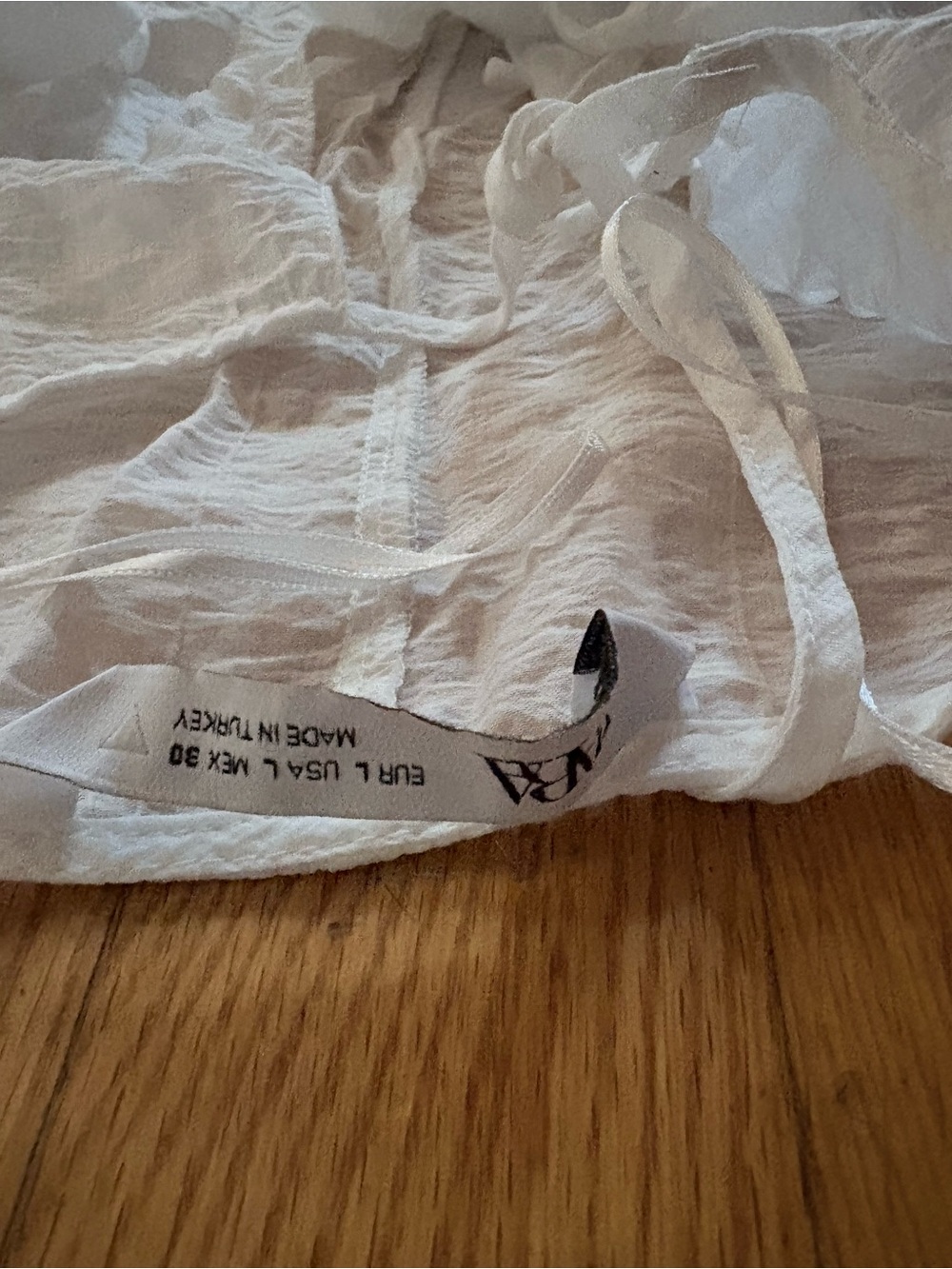 Zara White Sheer Lightweight  maxi dresswith Tie Straps